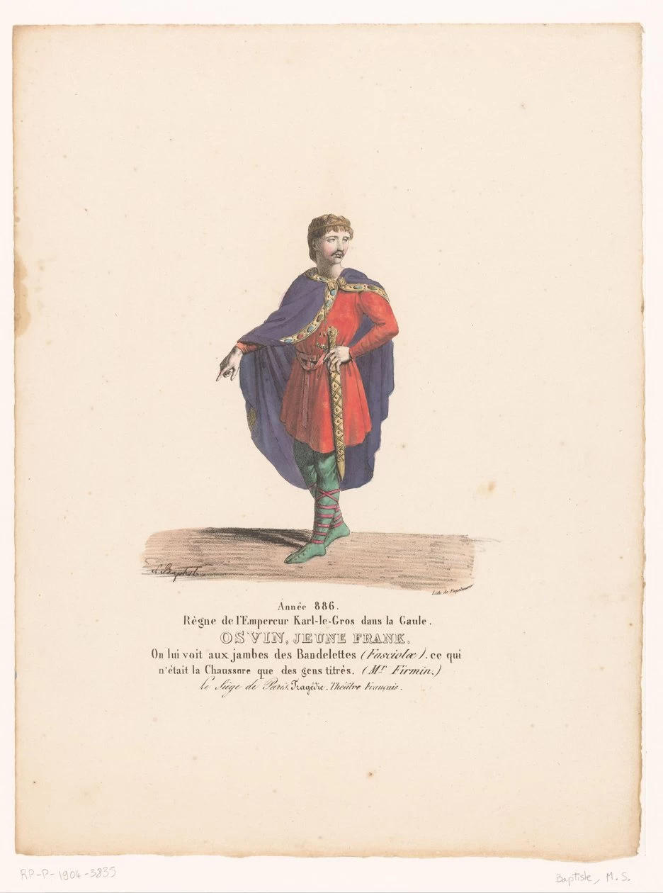 Jean Alaux - Costume del giovane Frank Osvin dalla tragedia Le Siège de Paris, Rijks Museum, Amsterdam